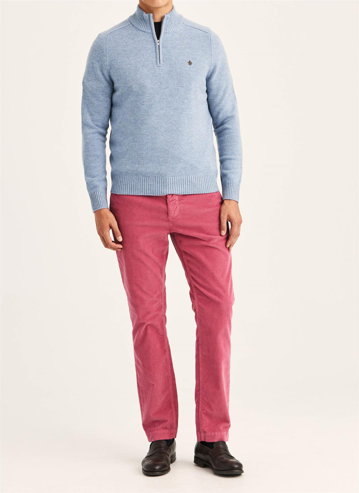 Hertford Half Zip - Light Blue