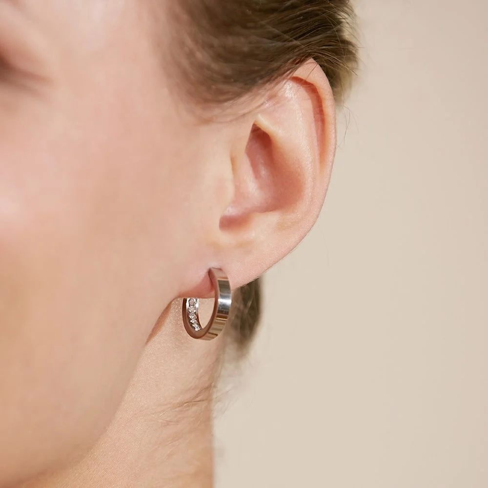 MONACO EARRINGS MINI STEEL