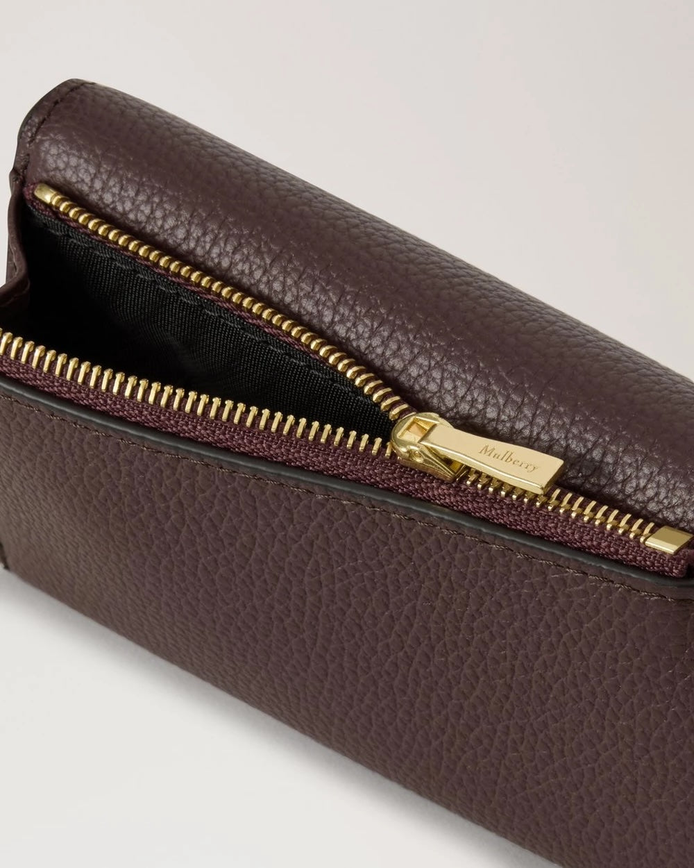 Folded Multi-Card Wallet Oxblood Small Classic Grain