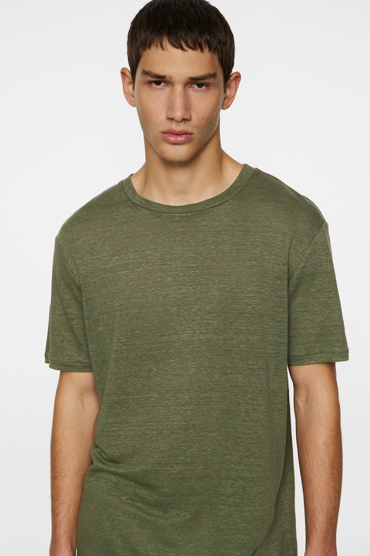 Coma Linen Tee - Oliven