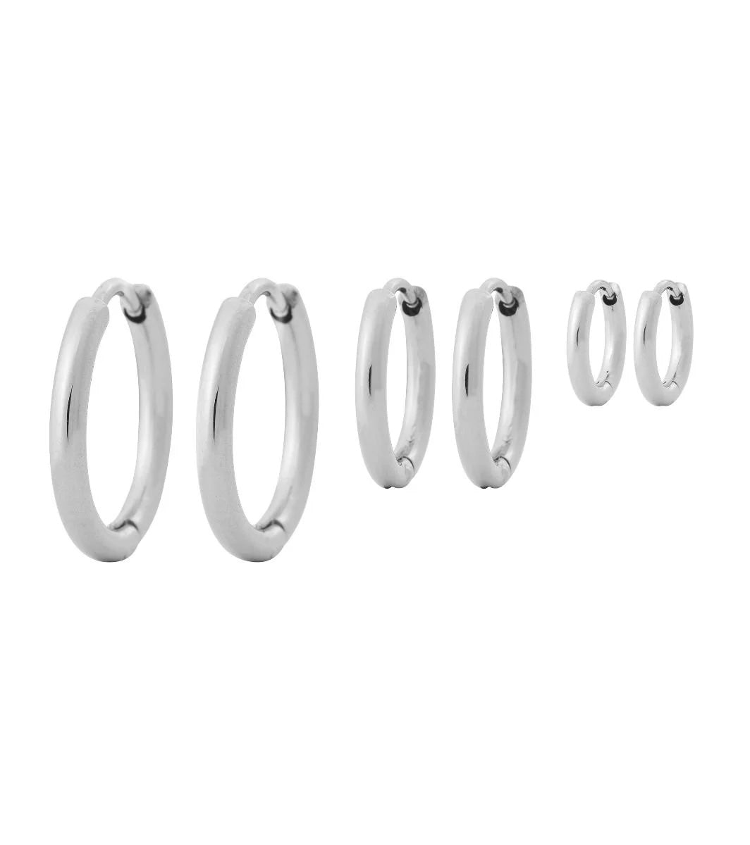 TRIPLE PAIR HOOPS STEEL