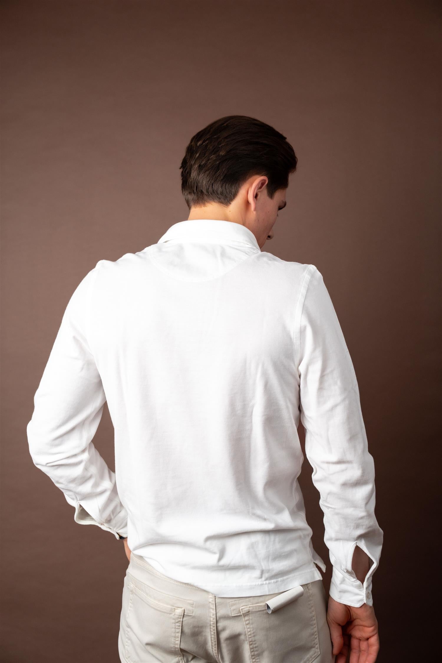 Pique Long Sleeve - Hvit
