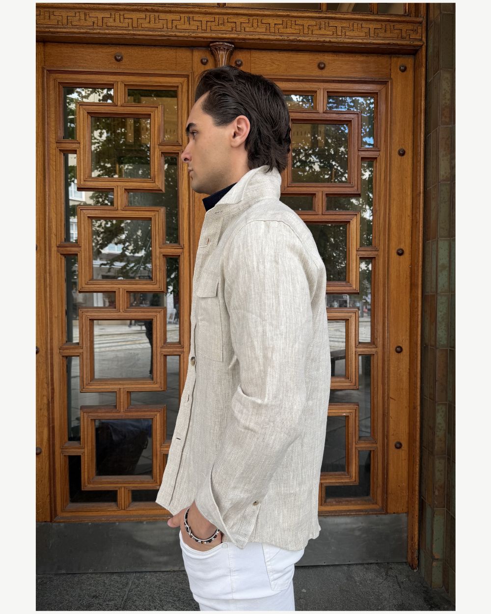 Linen Overshirt - Sand