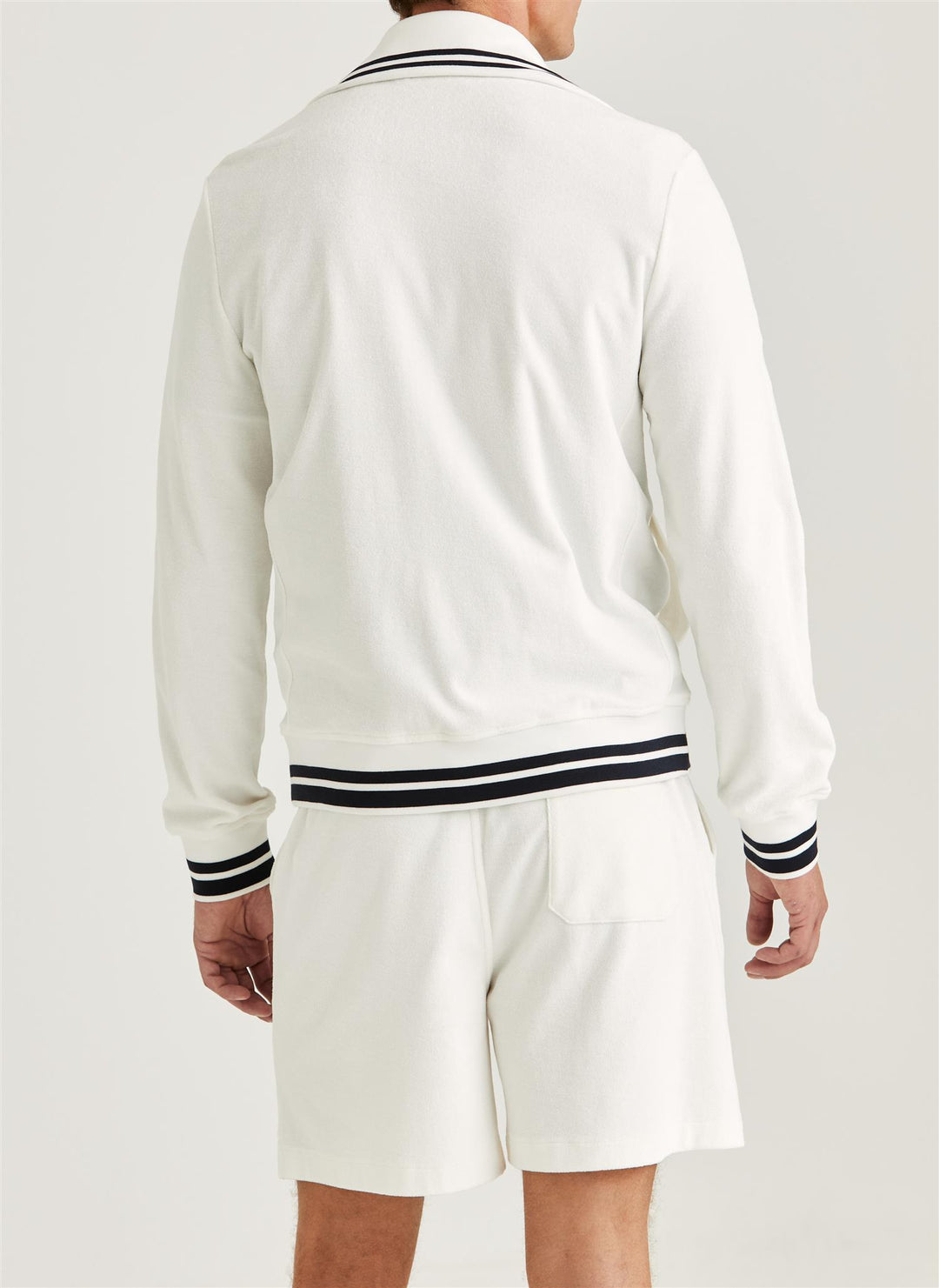 Reedford Terry Zip Cardigan - Off white