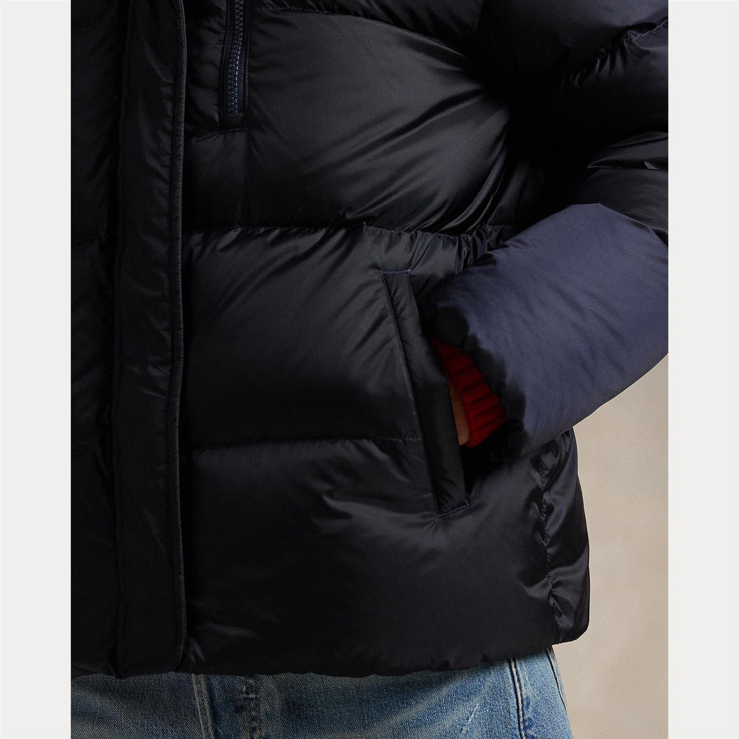 Water-Repellent Quilted Down Jacket