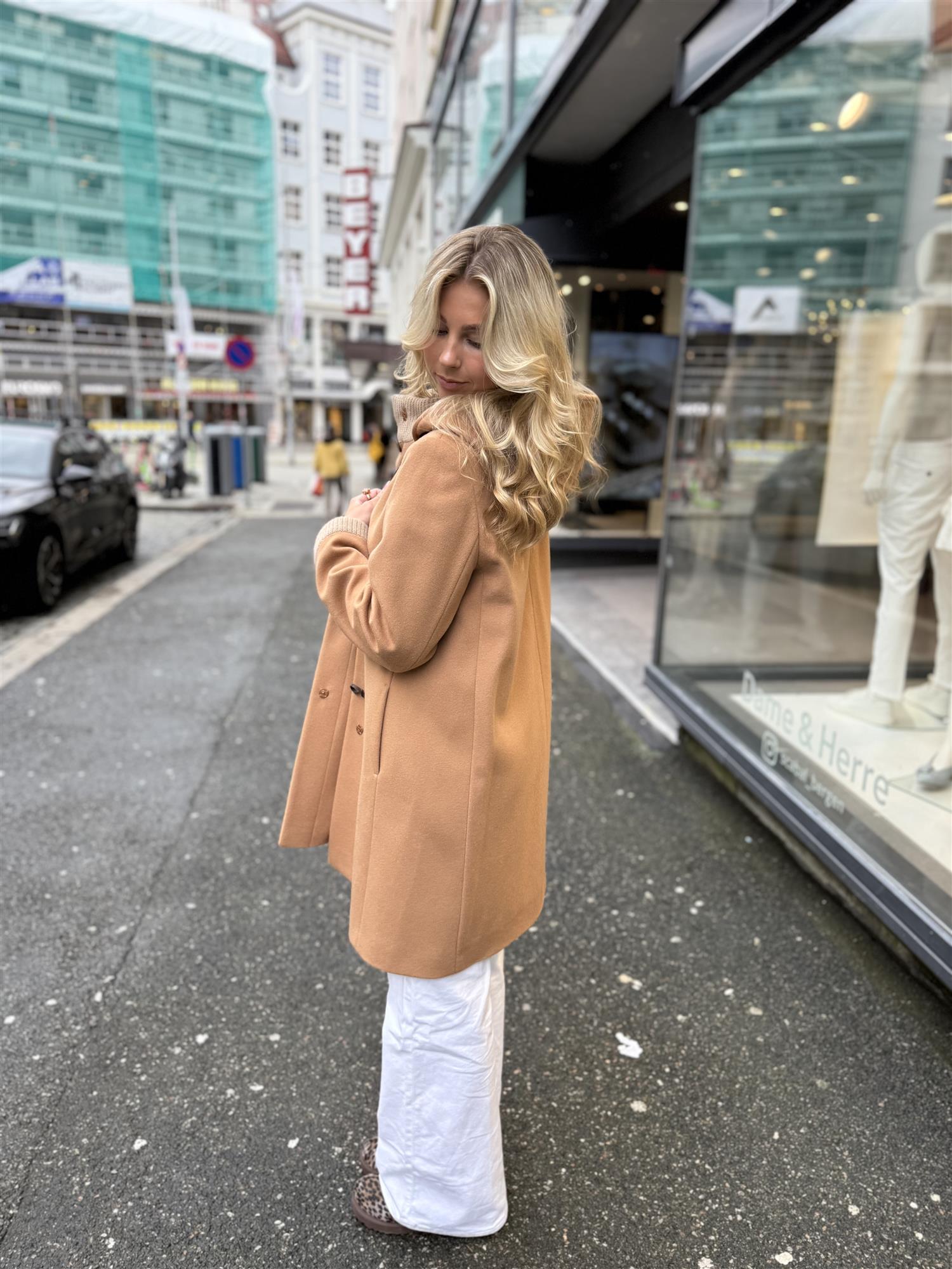 Wool Coat Hood and Buckles