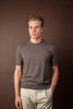 Knitted Cotton T-shirt - Brun