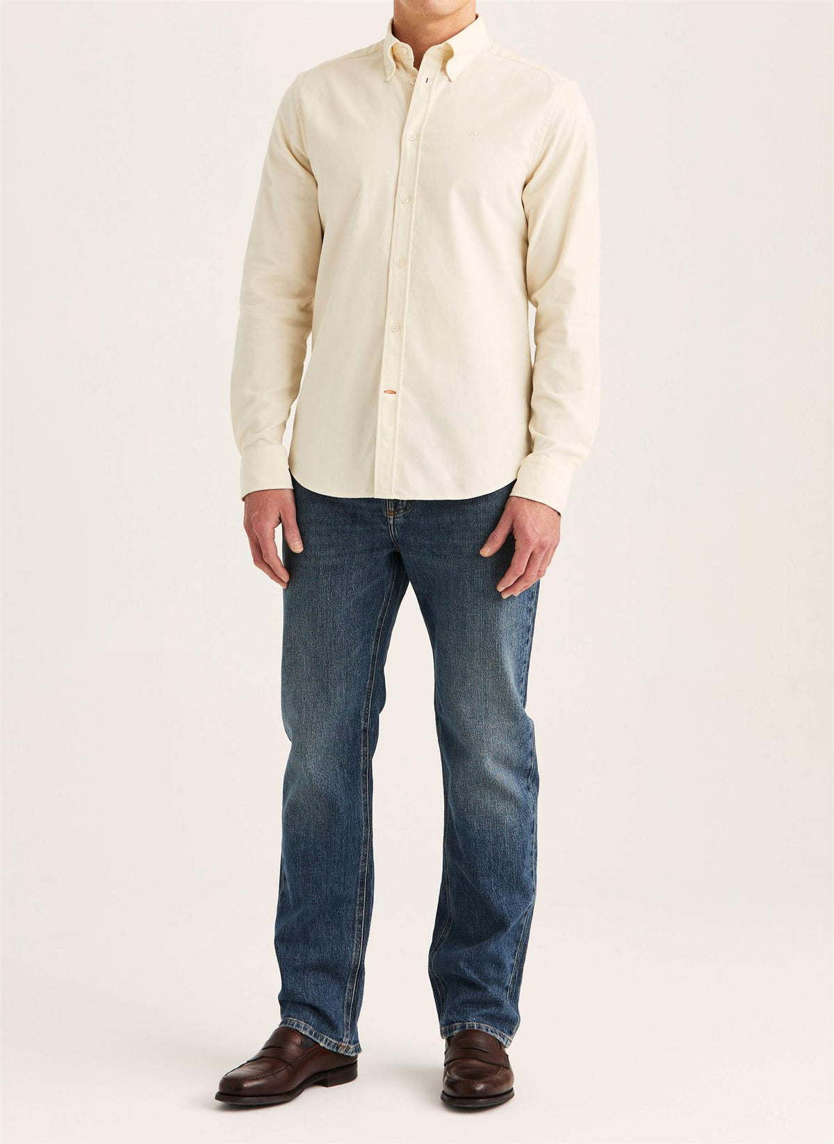 Douglas Cord Shirt Slim - Off white