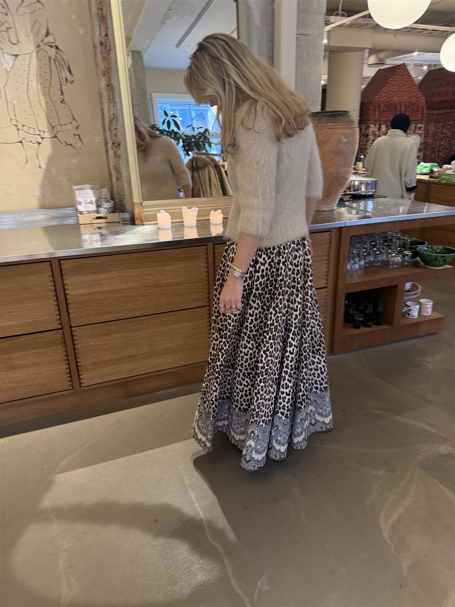 Taffeta Maxi Skirt Wild Paisley