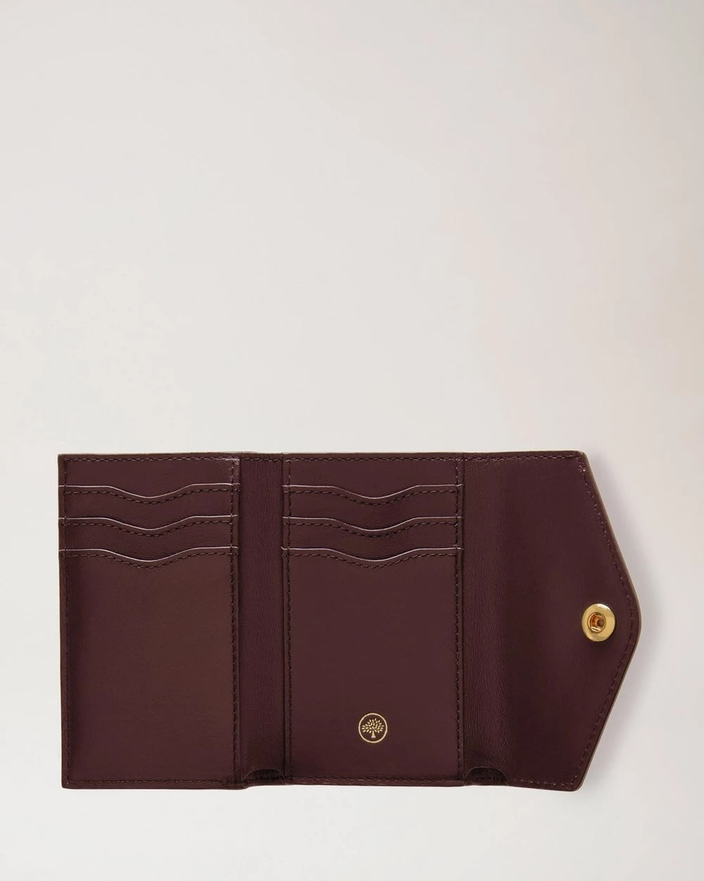 Folded Multi-Card Wallet Black Small Classic Grain
