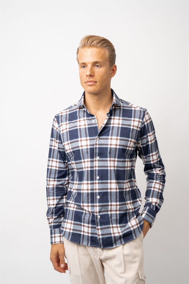 Man Shirt Woven Rutet