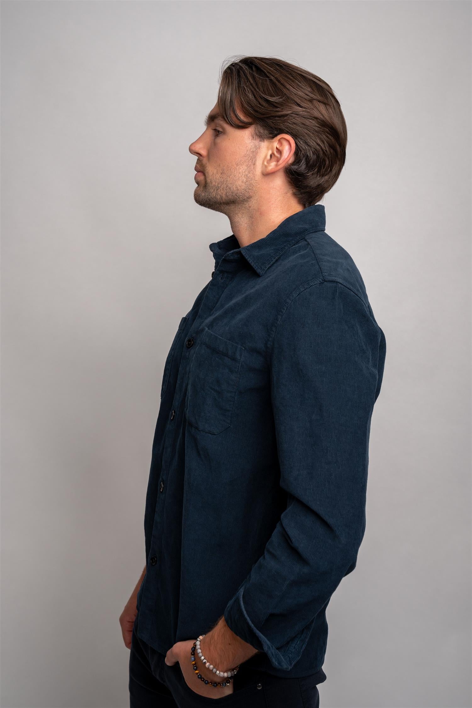 Shirt Jacket Cord - Navy