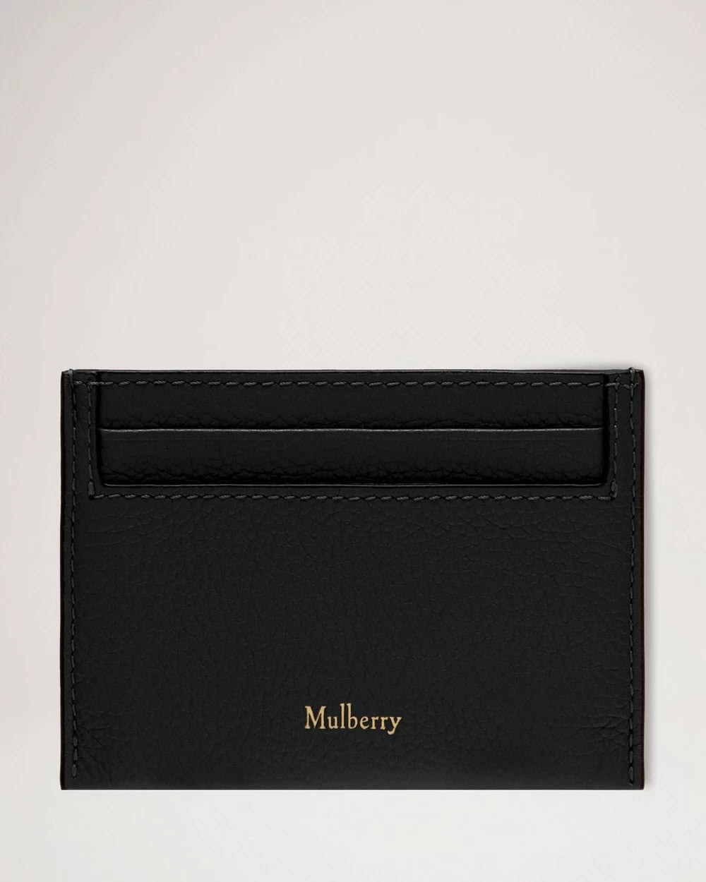 Credit Card Slip Black Small Classic Grain