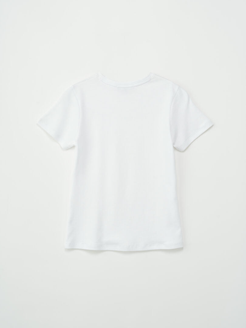 ROUND NECK COTTON JERSEY TEE