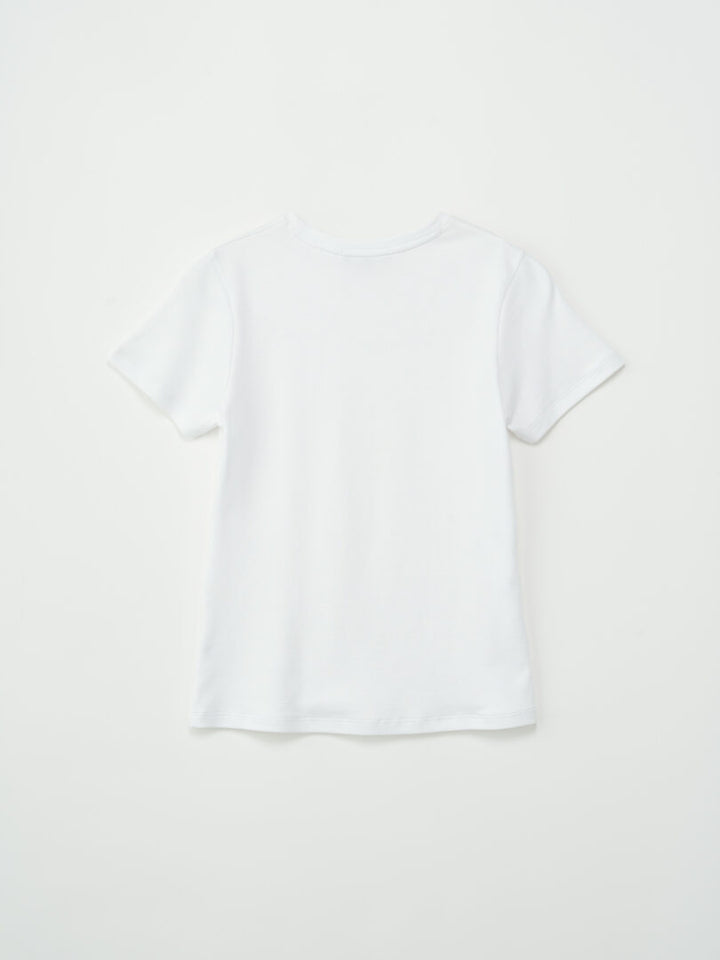 ROUND NECK COTTON JERSEY TEE