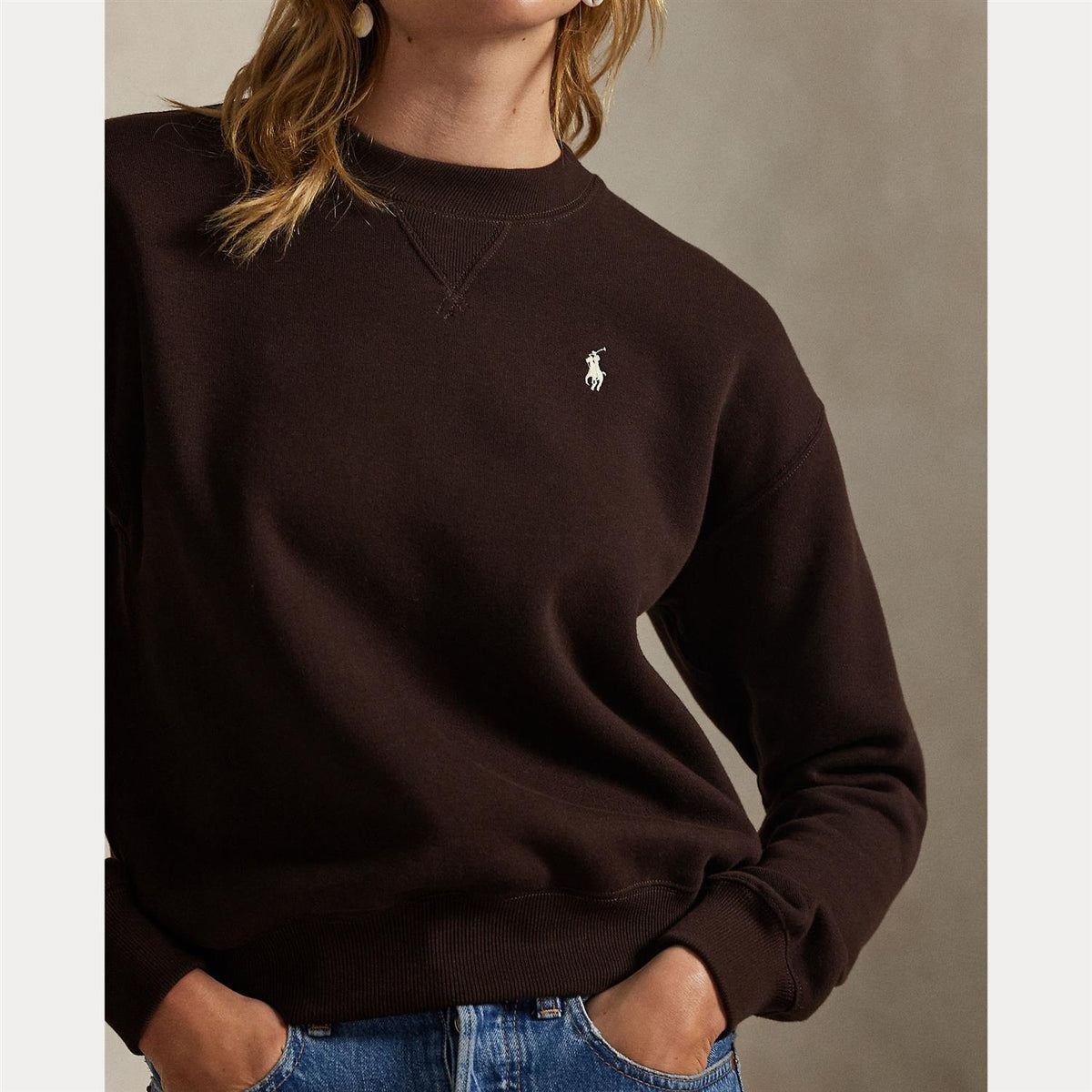 Fleece Crewneck - Circuit Brown