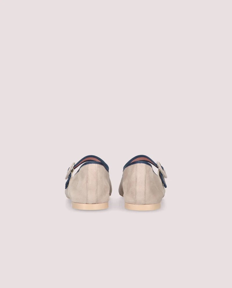 Camille Ballerina Soft Beige Suede