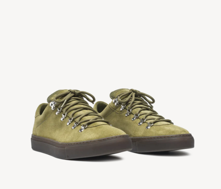 Marostica Low - Green Moss Suede