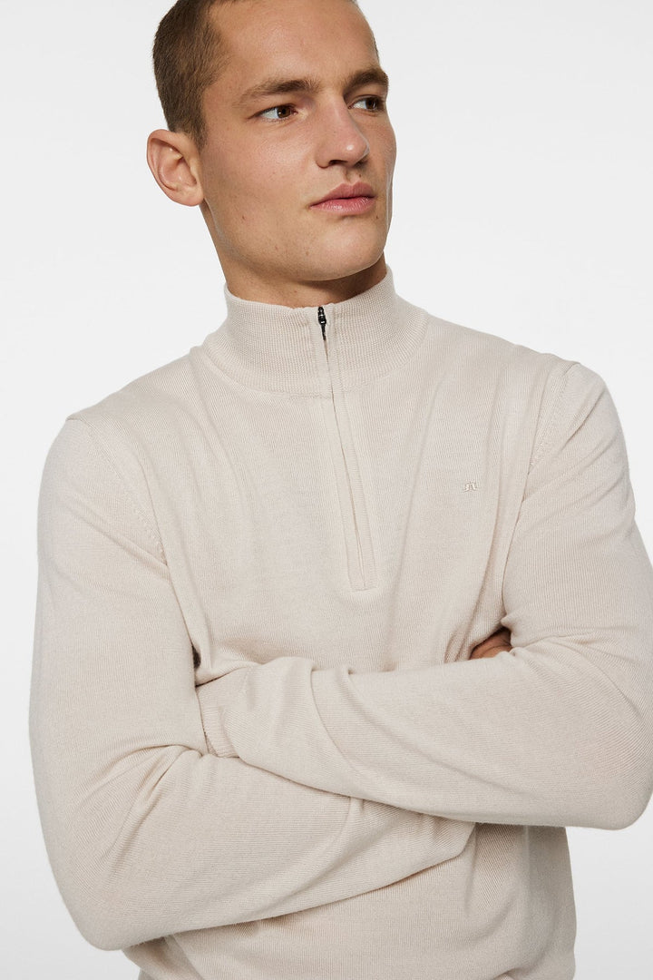 Kiyan Merino Quarter Zip - Khaki