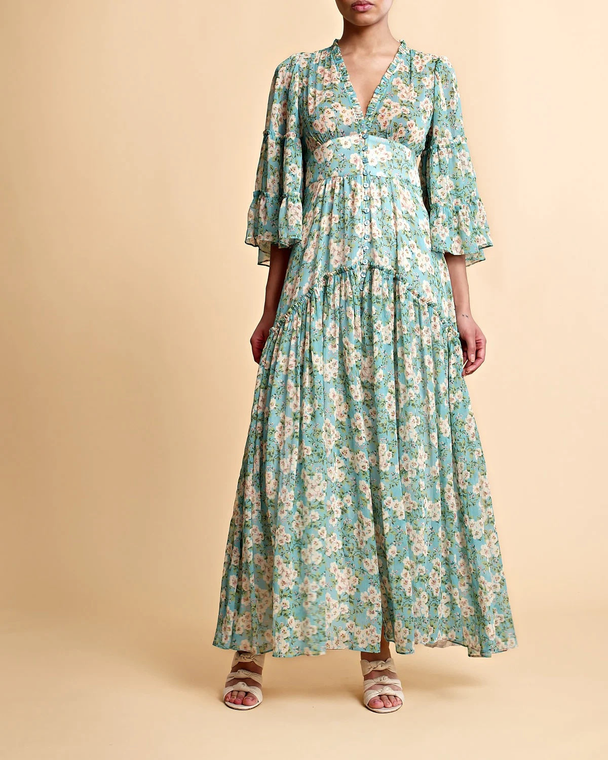 Chiffon V-neck Dress