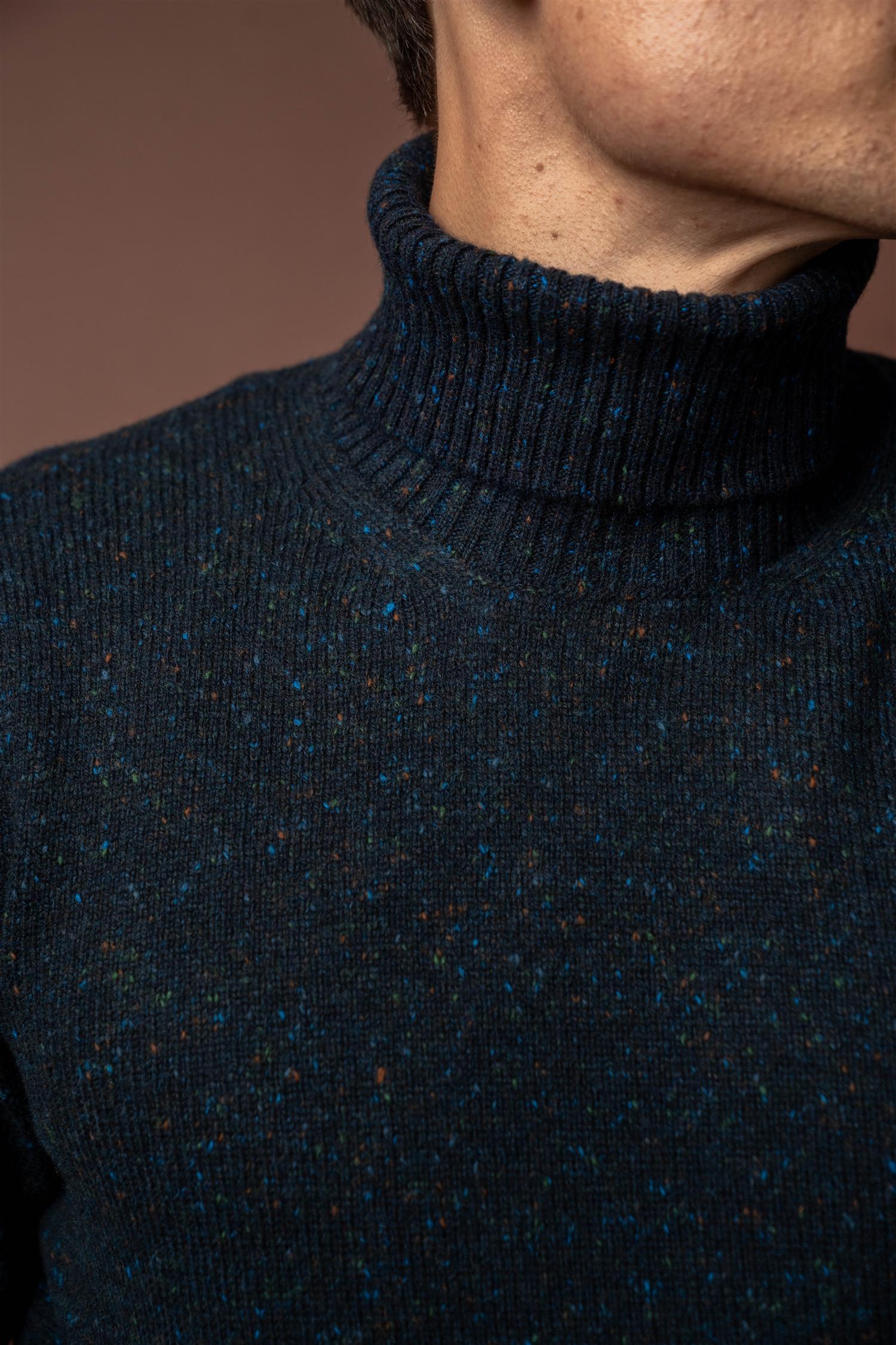 Turtleneck - Navy Melange