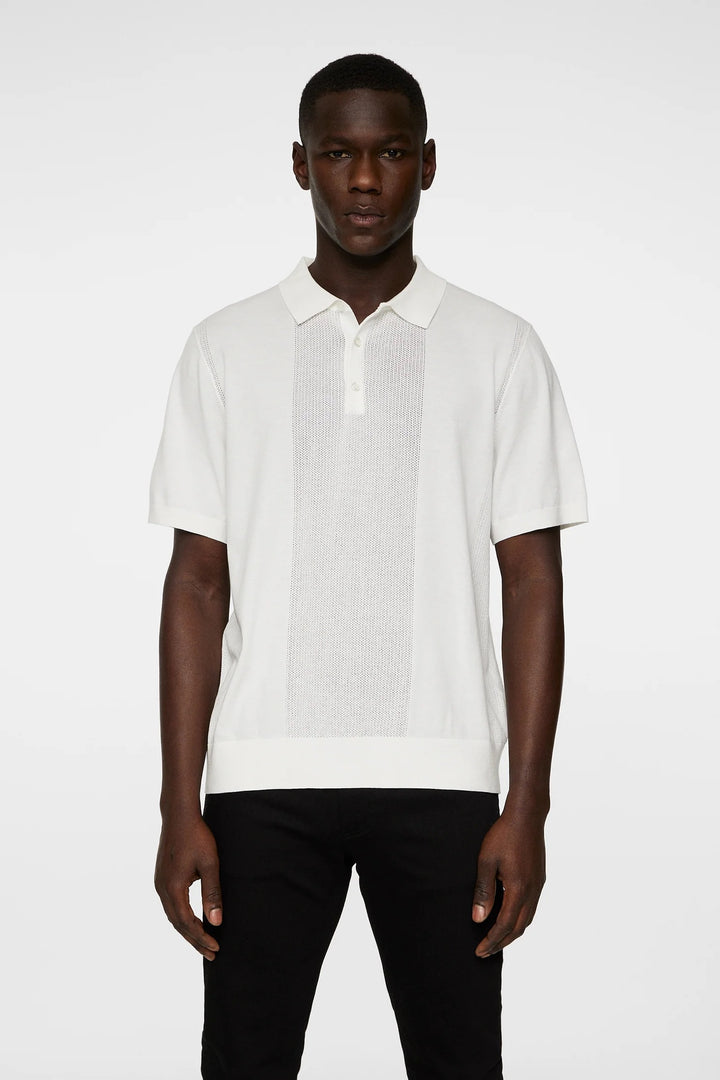 Reymond Solid Stripe Polo - White