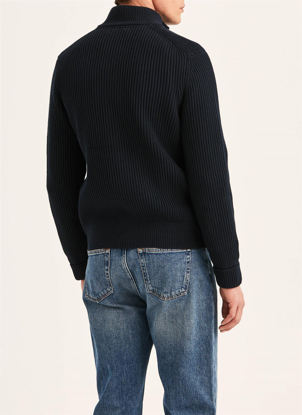Duncan Zip Cardigan - Blue