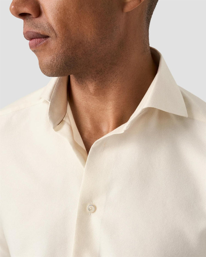 Slim Solid Cotton Cashmere - Cream