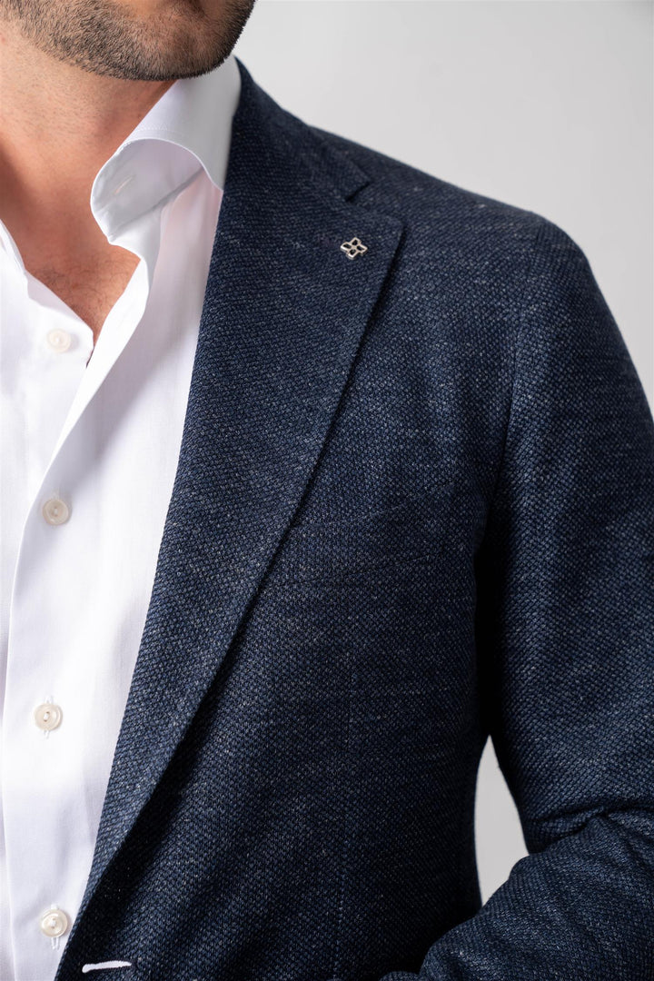 Blazer Linen - Navy Melange