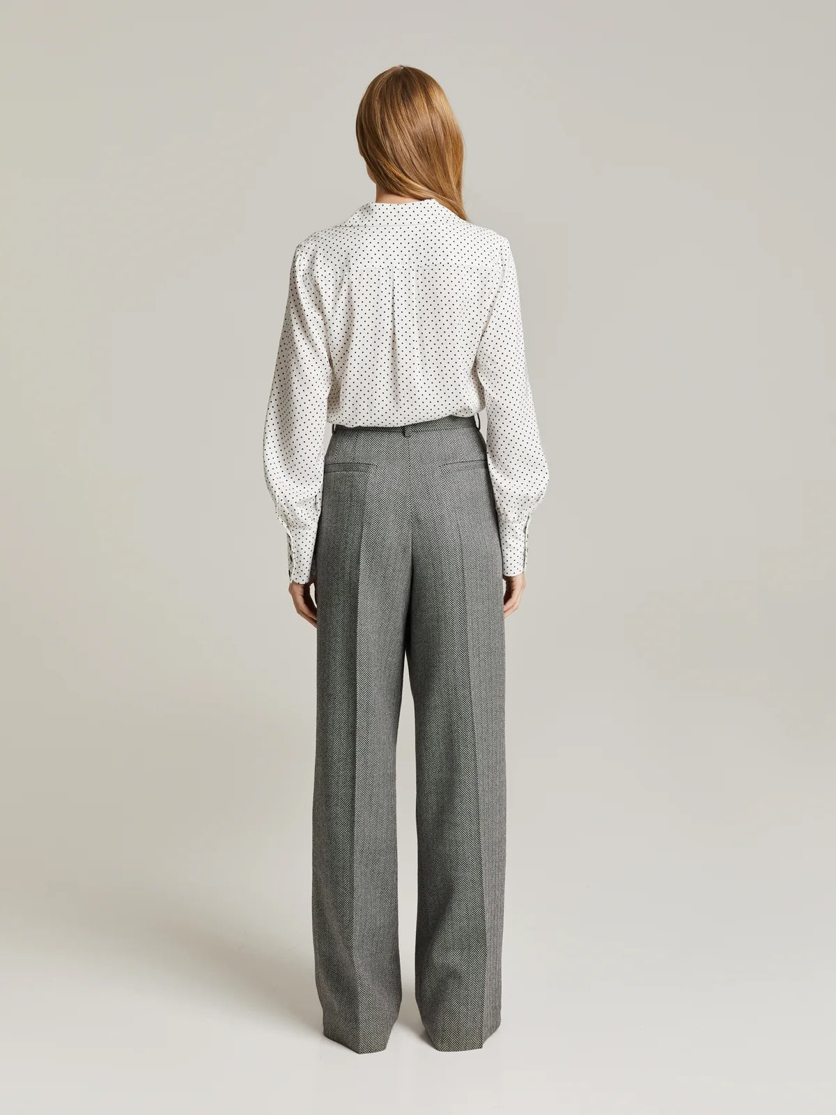 Gytta Trousers Wool Herringbone