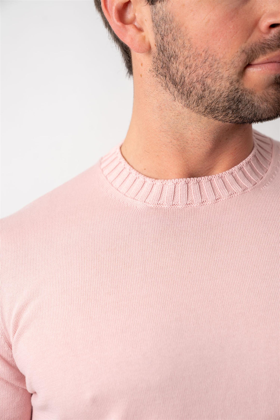 Knitted Cotton T-shirt - Pink