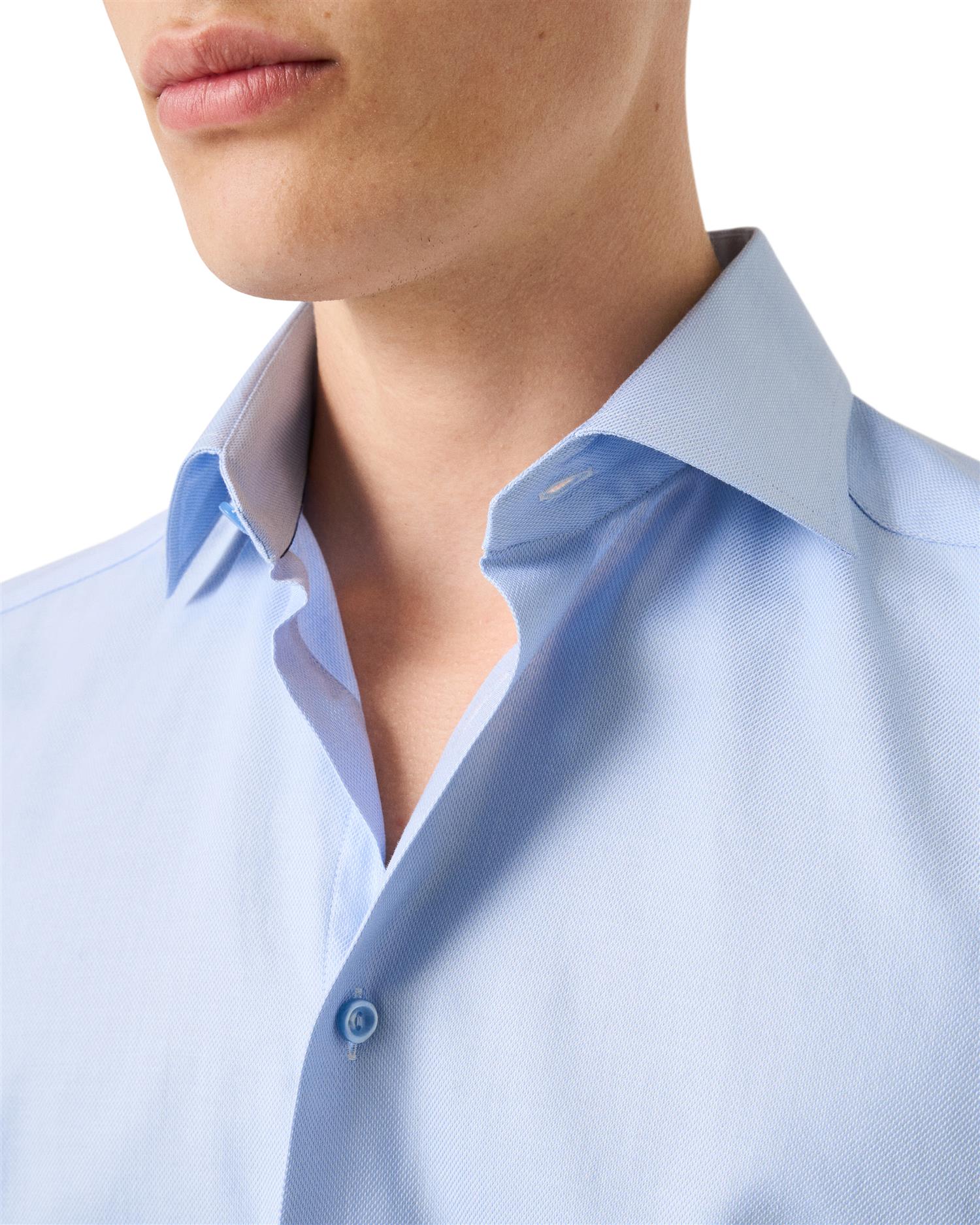 Semi Solid Twill Shirt - Light Blue