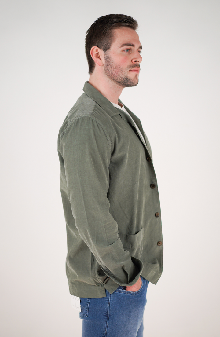 Overshirt Babycord grønn