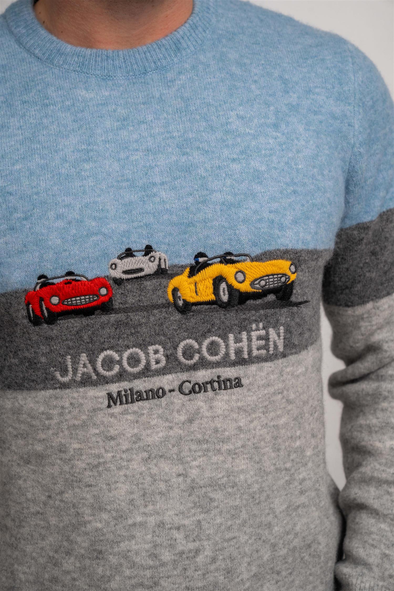 Crewneck Milano-Cortina - Grey/Light Blue