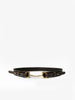 Gadia Leather Belt – Espresso & Gold