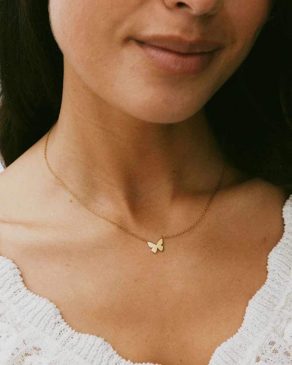 Papillon Necklace Gold