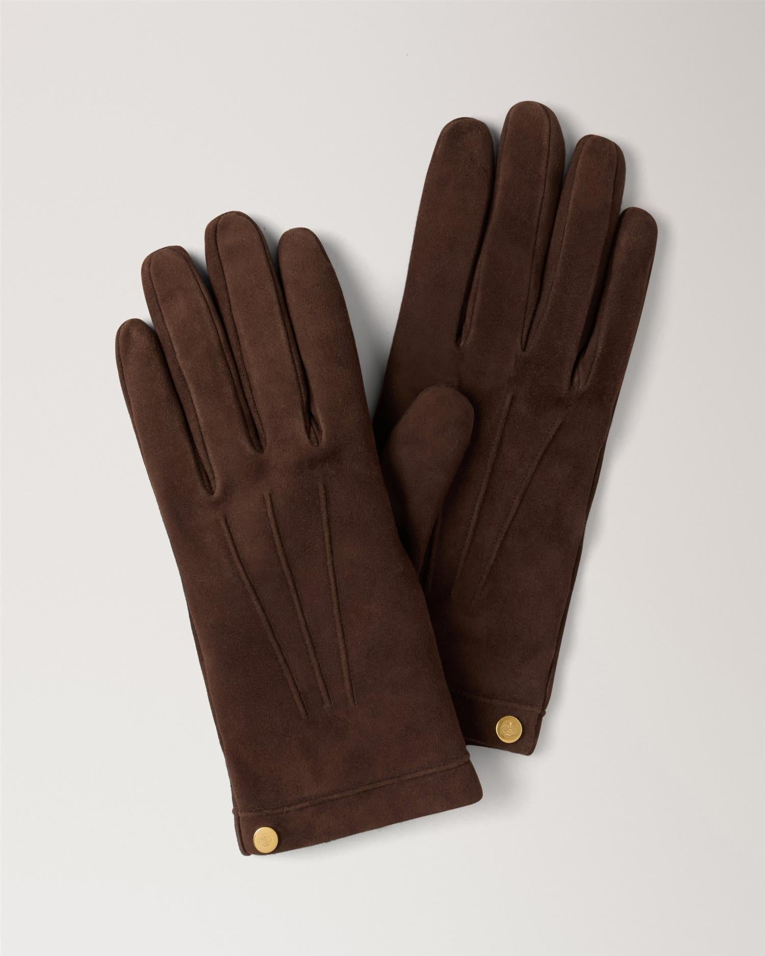 Suede Gloves Ebony Suede & Cashmere