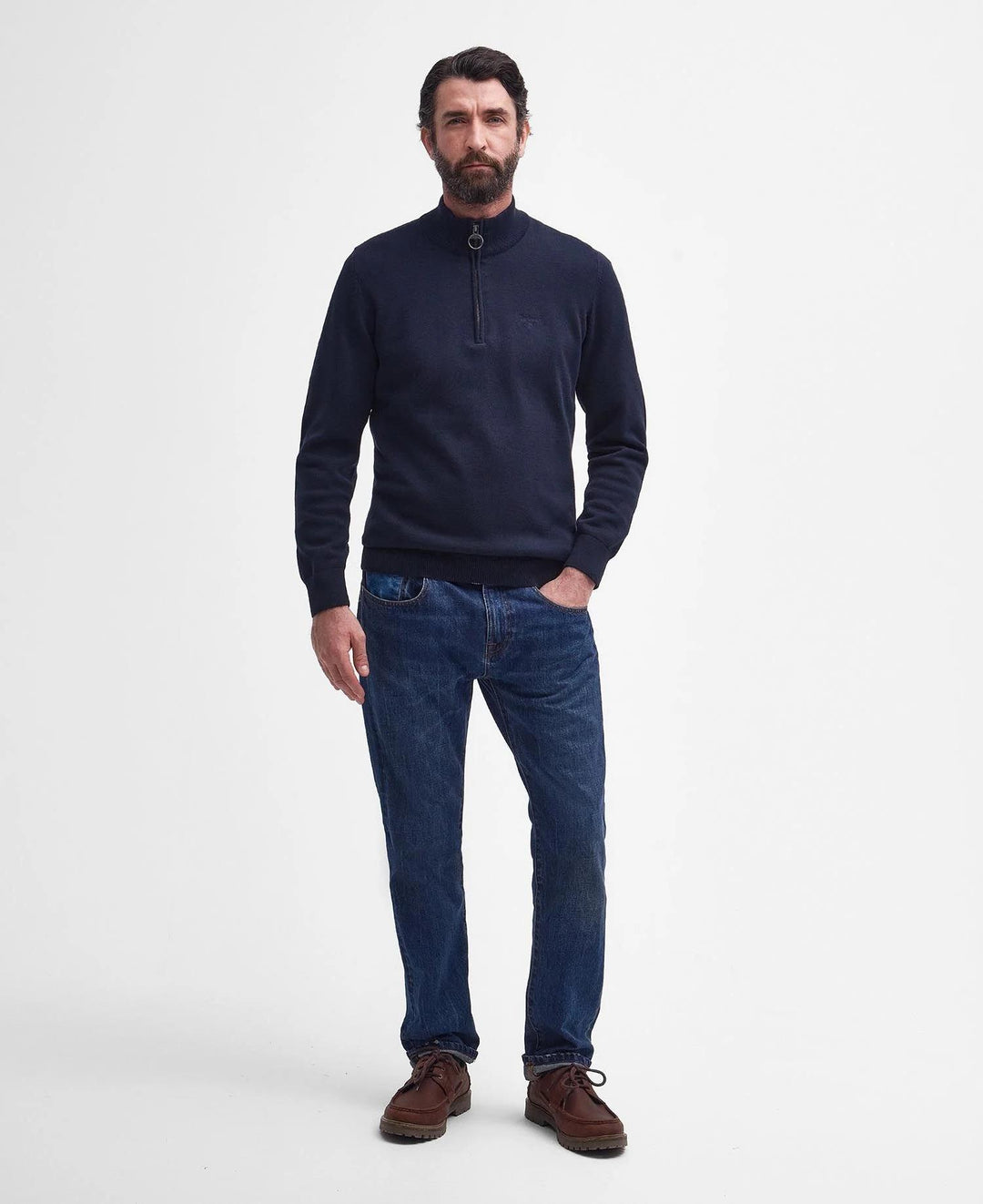 Half Zip Knitted - Navy