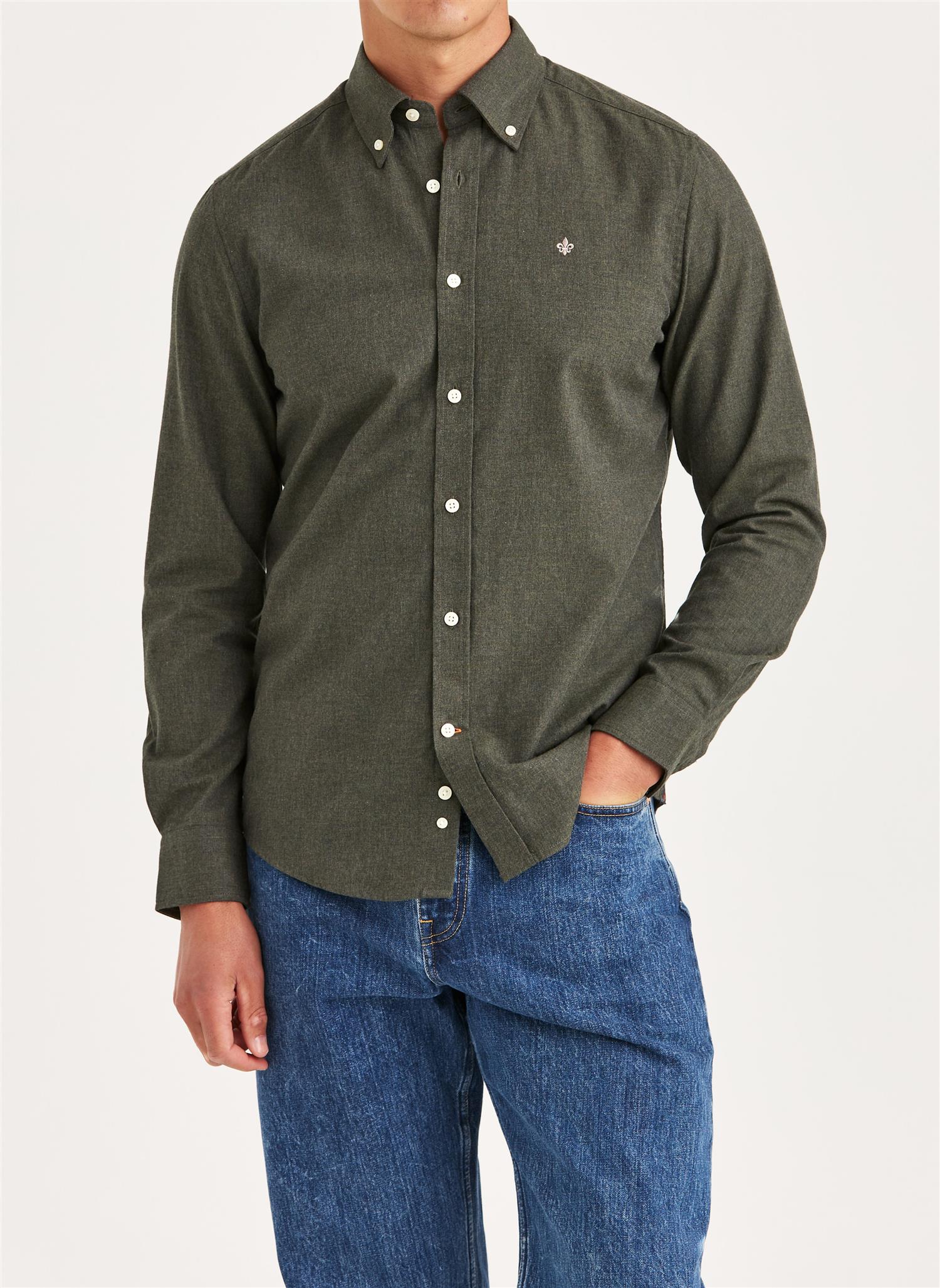 Watts Flannel Shirt - Olive