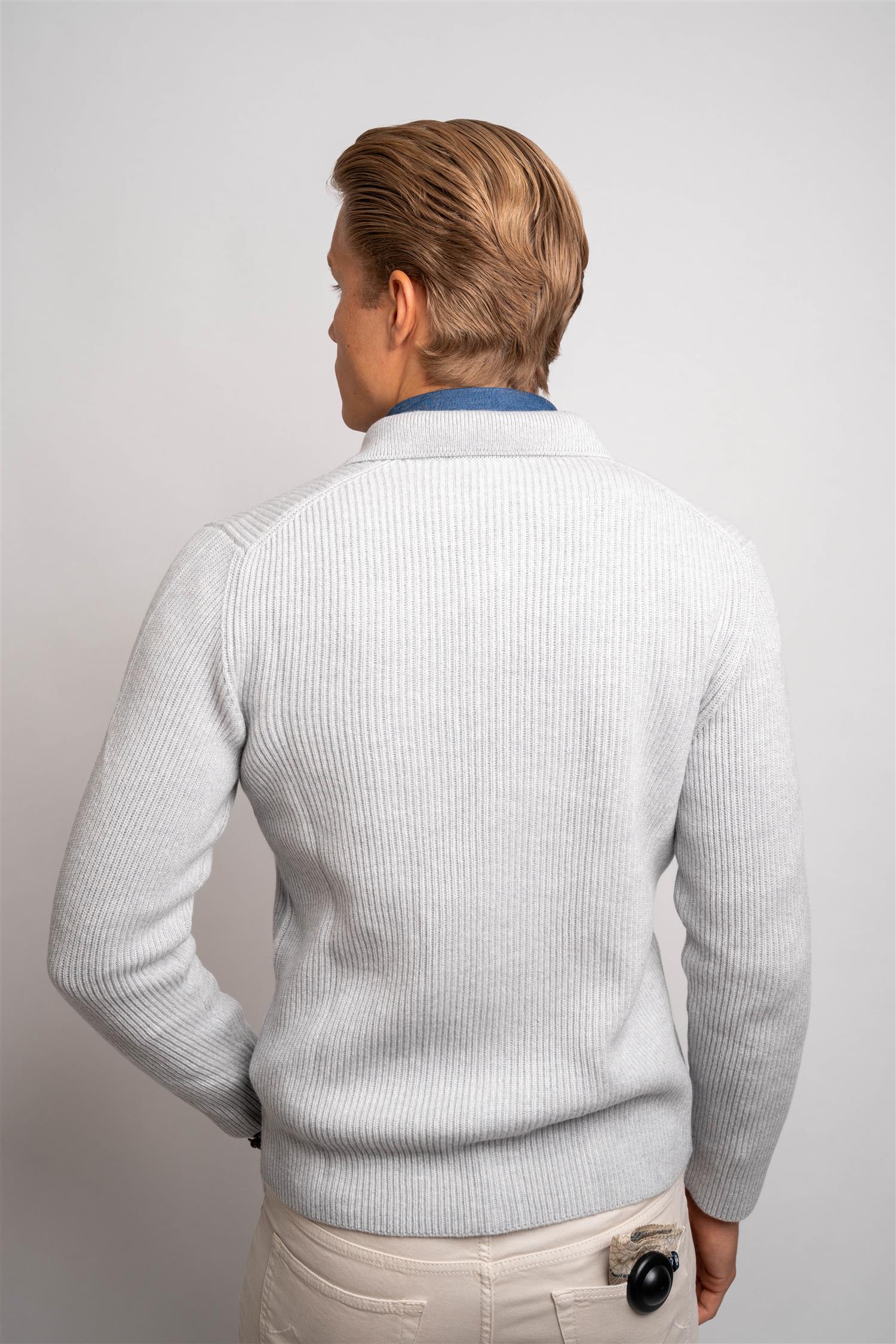 Cashmere Polo - Grey