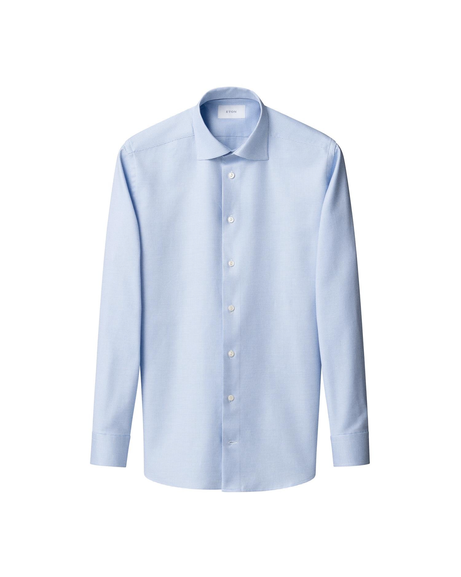 Semi Solid Twill Shirt - Blue