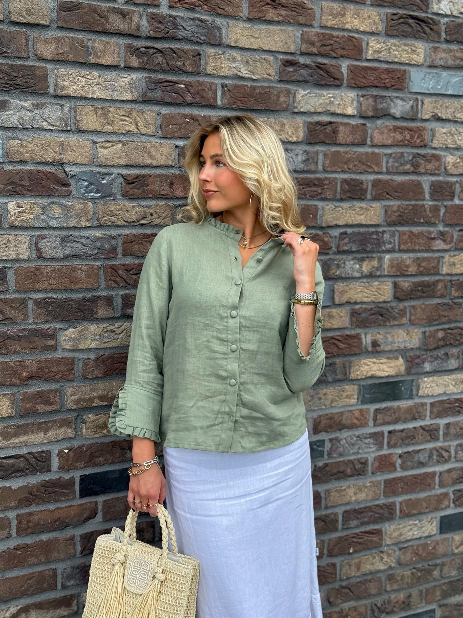 Clarion Linen Shirt Green