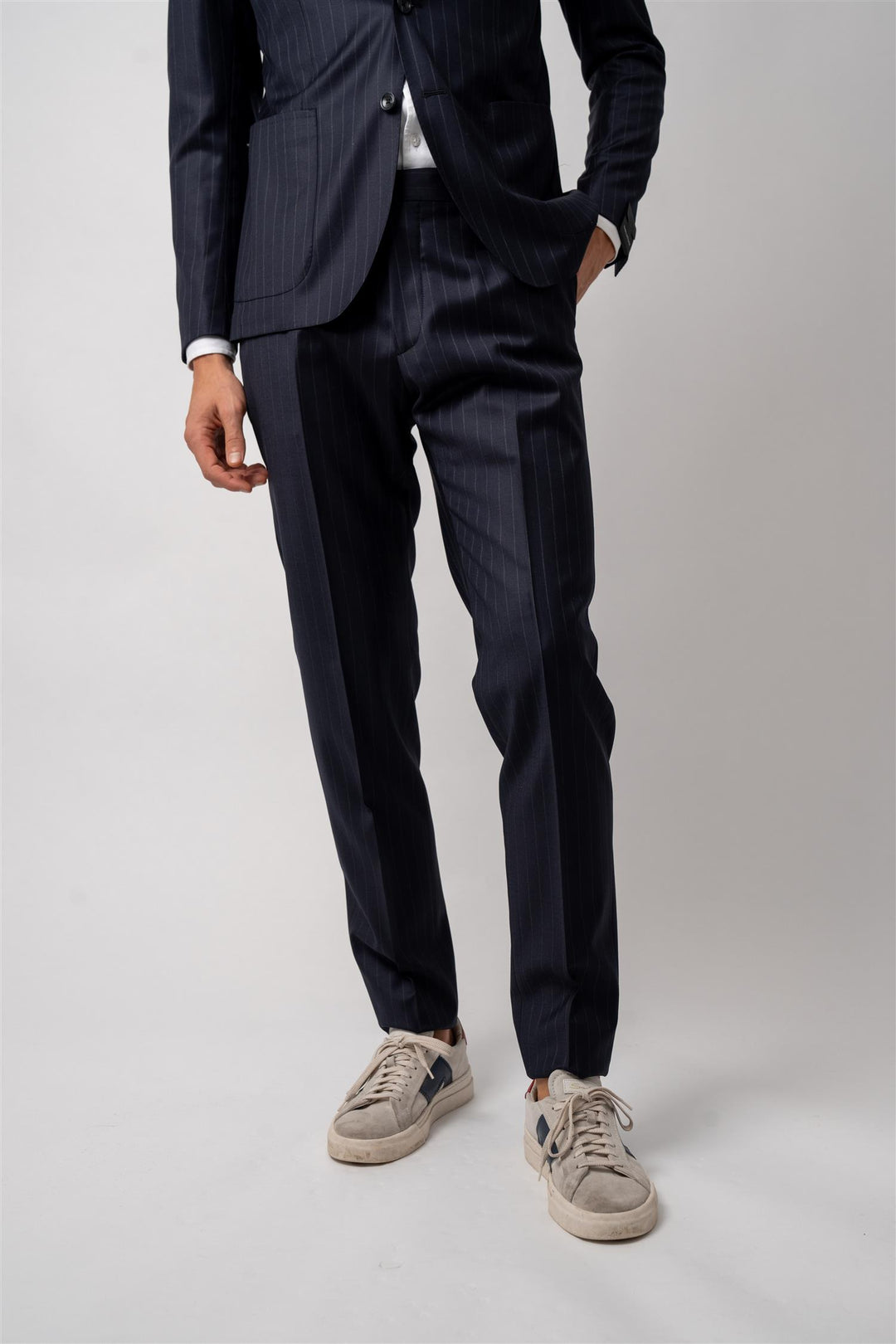 Pinstripe suit-Navy