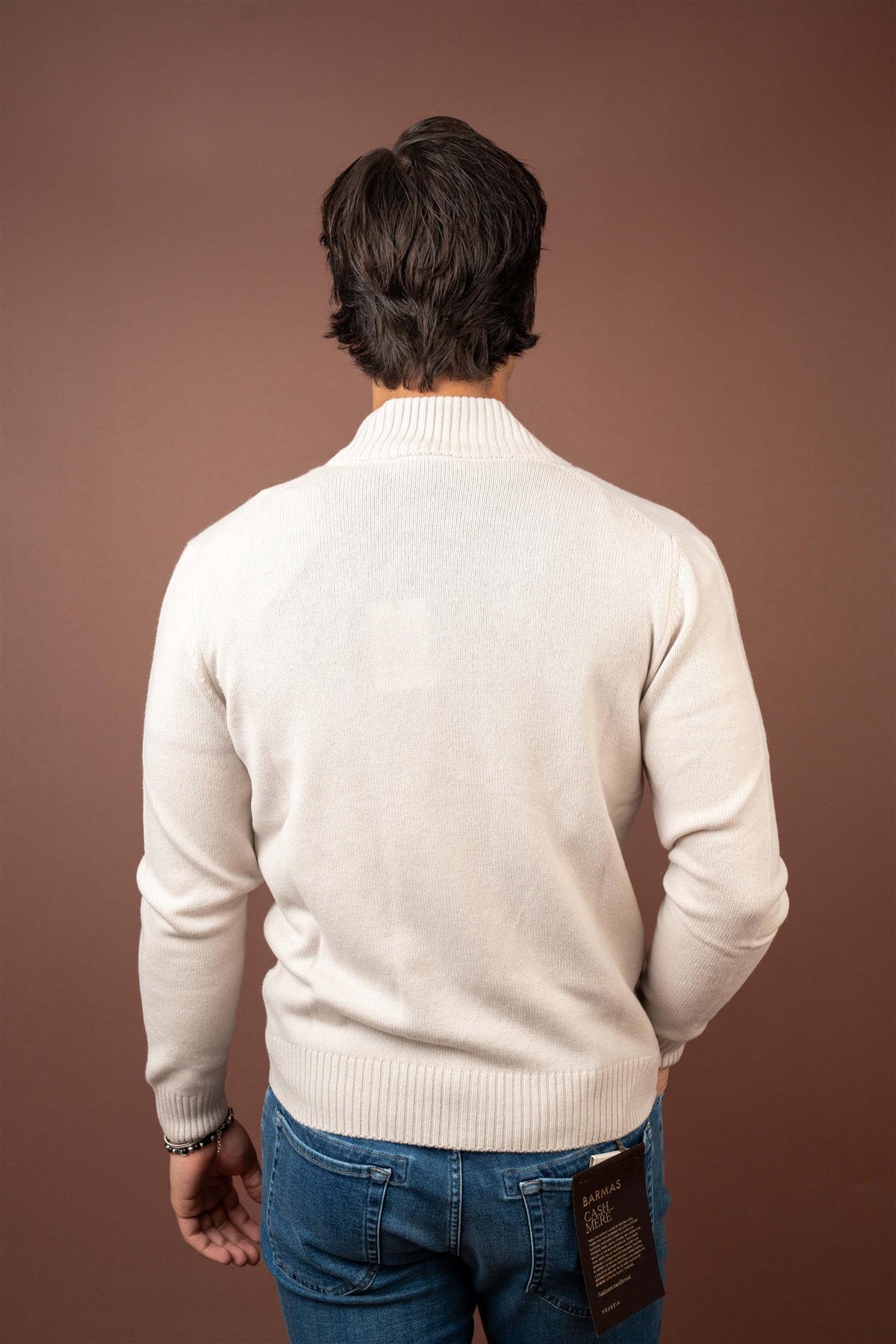 Full Zip Cardigan Wool - Cashmere - Beige