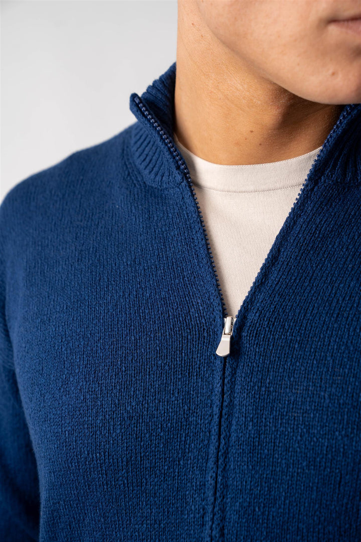 Full Zip Cotton  - Blue