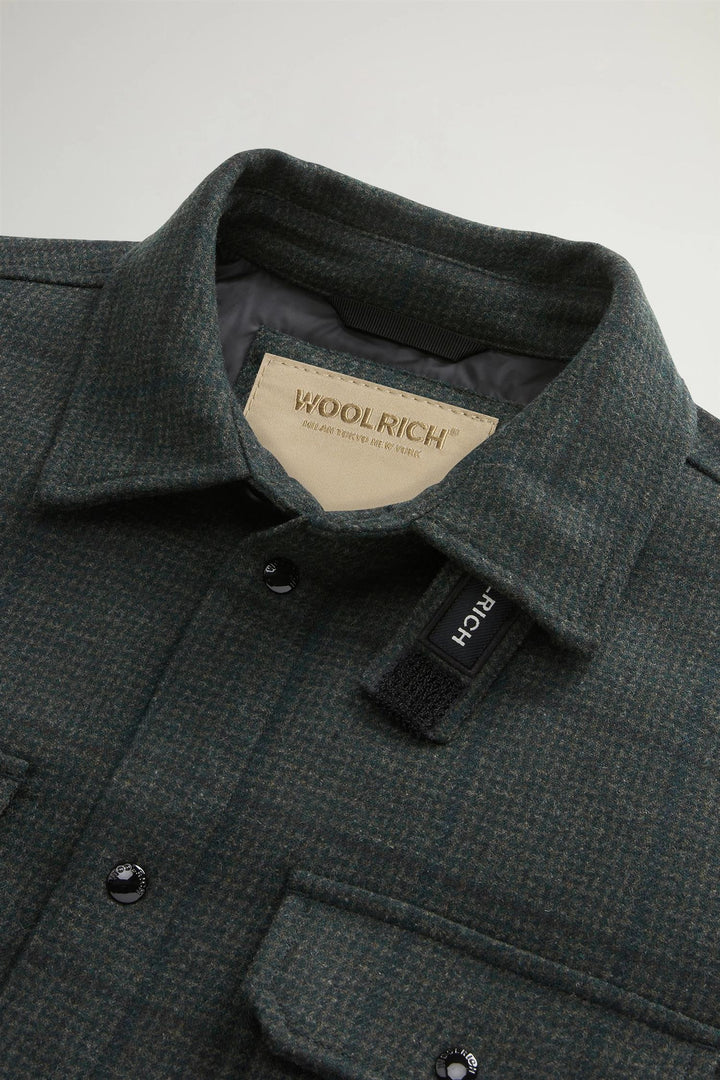 Alaskan Wool Check Overshirt - Green