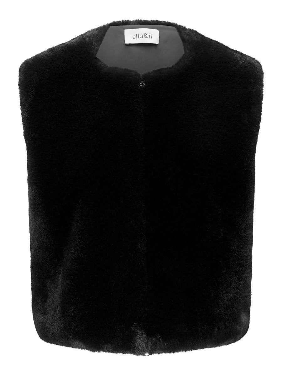 Norah Fake Fur Vest Black