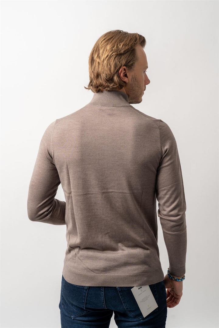 Half Zip Lysebrun