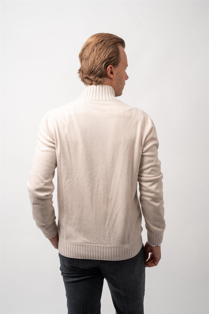 Full Zip - Felted Cashmere - Beige