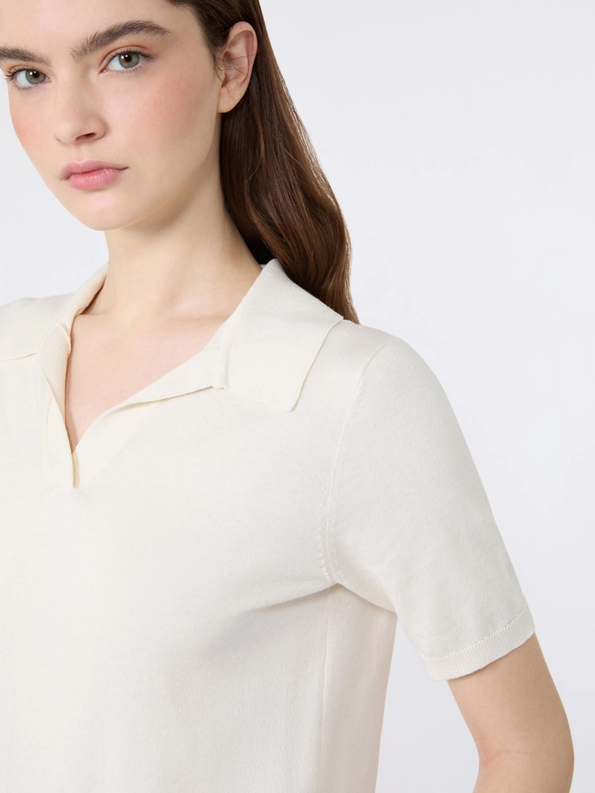Silk & Cotton Top - Ecru